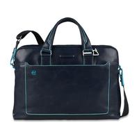 Piquadro - Sac business 40 cm - Cuir de haute qualité - Bleu - Pour homme