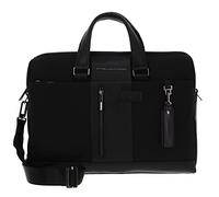 Piquadro - Sac business - Cuir et tissu de qualité - Noir - Homme