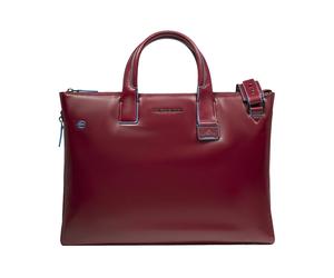 Piquadro - Sacoche fine extensible pour ordinateur portable 15-6" - Homme - Sacs - Rouge - Taille: ONE Size