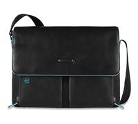 Piquadro Blue Square Messenger en cuir 37 cm Compartiment pour ordinateur portable noir