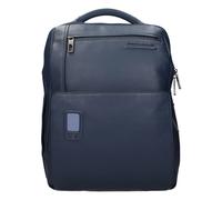 Piquadro - Sacs à Dos en Cuir Bleu avec Logo Avant - Homme - Sacs - Bleu - Taille: ONE Size