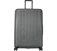 PIQUADRO Seeker Grand Chariot en Polycarbonate et Cuir avec capacité 98.00 L à Un Compartiment, Gris, L, Seeker Trolley Large 4 Roues en Polycarbonate_Cuir
