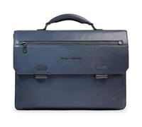 Piquadro Solm Porte-documents Cuir 42 cm Compartiment pour ordinateur portable bleu
