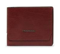 Piquadro Solm Porte-monnaie Protection RFID Cuir véritable 11 cm brun