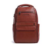Piquadro Solm Sac à dos d'ordinateur marron, cuir finement grainé, homme