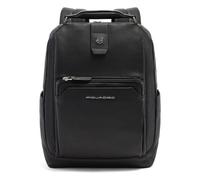 Piquadro Tebe Daypack Cuir véritable 46 cm Compartiment ordinateur noir