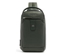 Piquadro Tebe Protection RFID Cuir véritable 36 cm vert