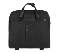 Piquadro, unisex, Sacs, Noir, Taille: ONE Size Sacoche fine pour ordinateur portable à roulettes 15,6"