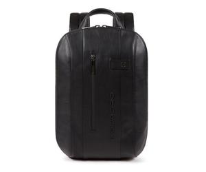 Piquadro Urban Daypack Cuir véritable 39 cm Compartiment ordinateur noir