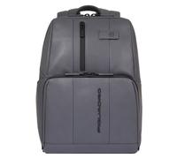 Piquadro Urban Daypack Protection RFID Cuir véritable 40 cm Compartiment ordinateur gris