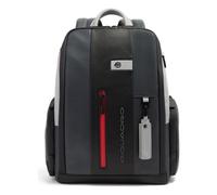 Piquadro Urban Daypack Protection RFID Cuir véritable 46 cm Compartiment ordinateur gris
