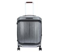 Piquadro Valise Cabine à 4 Roues d'ordinateur 17,3" Unisex Polycarbonate/Cuir Noir/Tabac