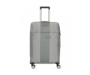 Piquadro - Valise Trolley Extensible en Nylon et PVC - Femme - Valises - Gris - Taille: ONE Size