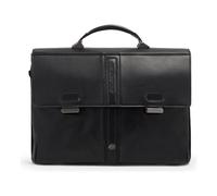 Piquadro Victor Attaché-case Protection RFID Cuir véritable 42 cm Compartiment ordinateur noir