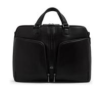 Piquadro Victor Attaché-case Protection RFID Cuir véritable 43 cm Compartiment ordinateur noir