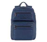 PIQUADRO Woody Sac à dos moyen en cuir et tissu, Blau_blau, Taglia unica, Professionnel