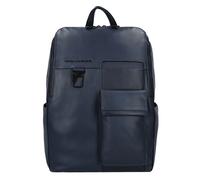 Piquadro Zaino Daypack Cuir 34 cm Compartiment pour ordinateur portable bleu