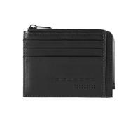 Piquadro - Zipped Coin Pouch with Document Holder - Femme - Accessoires - Noir - Taille: ONE Size