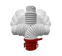 Piquage flexible sanitaire - UNELVENT - PFS80 (OCTEO D80) - Ø 80 mm - Pour VMC OCTEO DHU - Blanc