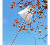 Pique-fleurs， Récolteuse de fruits for pommes, poires, citrons et oranges, avec manche télescopique et poignée antidérapante(2.1m/6.8ft)
