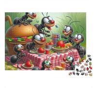 Pique-Nique Ant 1000 Pièces Puzzle Adulte Impression HD Anti-Stress pour S'amuser pour Adolescents 14+ sans Reflets sans Défaut 52x38cm/1000pcs