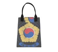 Pique-Nique Extérieur South Korea Emblème National Sac À Repas Femmes Hommes Sac Fourre-Tout Isotherme Réutilisable Boîte À Repas Pour Hommes Glacière Isotherme Adultes Enfants