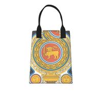 Pique-Nique Extérieur Sri Lanka Emblème National Sac À Repas Femmes Hommes Sac Fourre-Tout Isotherme Réutilisable Boîte À Repas Pour Hommes Glacière Isotherme Adultes Enfants