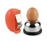 Pique-oeuf, Percer un Oeuf avant la Cuisson avec Aiguille en Acier Inoxydable, pour Oeuf Dur Facile à Ecaler, Mécanisme à Ressort de Sécurité, Inclut Sépareur d'Oeuf