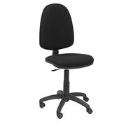 Piqueras y Crespo 04CP Bali Chaise de Bureau Ergonomique avec Assise et Dossier revêtus de Tissu Noir