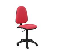 Piqueras y Crespo 04CP Bali Chaise de Bureau Ergonomique avec Assise et Dossier revêtus de Tissu Rouge