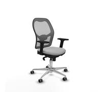 Piqueras y Crespo Chaise de bureau avec accoudoirs 2D pour 8 heures d'utilisation, poids maximum 120 kg, mécanisme synchrone 5 positions, soutien lombaire 1D, dossier fixe, couleur bois avec roulettes