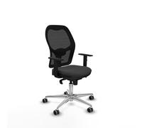 Piqueras y Crespo Chaise de bureau avec dossier fixe, accoudoirs 1D, appui lombaire 1D, mécanisme synchronisé 5 positions, utilisation 8 heures, poids maximum 120 kg, couleur bois