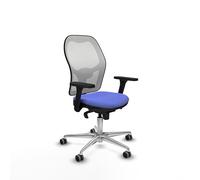 Piqueras y Crespo Chaise de bureau avec dossier fixe, bras 3D, soutien lombaire 1D, mécanisme synchrone 5 positions, poids maximum 120 kg, 8 heures d'utilisation, roues en silicone pour parquet