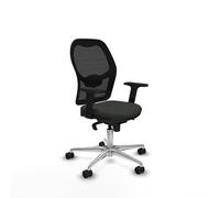 Piqueras y Crespo Chaise de bureau avec dossier fixe, soutien lombaire 1D, bras 2D, mécanisme synchronisé 5 positions, 120 kg, 8 heures