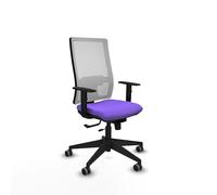 Piqueras y Crespo Chaise de bureau confortable et réglable en hauteur, idéale pour studio avec roulettes, couleur industrielle, avec accoudoirs 1D et soutien lombaire 1D