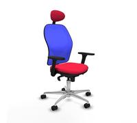 Piqueras y Crespo Chaise de bureau de massage pour travail debout, usage intensif et posture, avec dossier fixe, tête fixe, soutien lombaire 1D, bras 3D et capacité de 120 kg