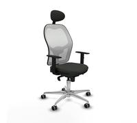 Piqueras y Crespo Chaise de bureau ergonomique inclinable avec tête fixe et soutien lombaire 1D, idéal pour lombalgie et utilisation à la maison, charge jusqu'à 120 kg