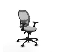 Piqueras y Crespo Chaise de bureau massante rembourrée ergonomique pour travailler, avec dossier fixe, soutien lombaire 1D, bras 2D, mécanisme synchrone 5 positions, couleur