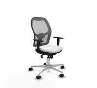 Piqueras y Crespo Chaise de bureau noire idéale pour les surveillants de sécurité, avec dossier fixe, soutien lombaire 1D et mécanisme synchrone à 5 positions