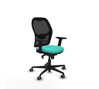 Piqueras y Crespo Chaise de bureau pour femme couleur bois avec dossier fixe, soutien lombaire 1D et mécanisme synchrone 5 positions
