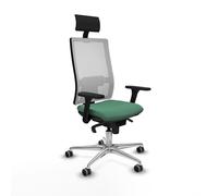 Piqueras y Crespo - Chaise de bureau pour grandes fournes avec accoudoirs 3D, tête fixe, soutien lombaire 1D et dossier réglable en hauteur pour de longues heures de travail.