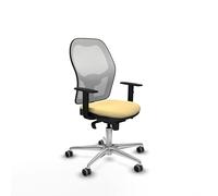 Piqueras y Crespo Chaise de bureau réglable, idéale pour travailler et étudier, avec dossier fixe, accoudoirs 1D, soutien lombaire 1D, mécanisme synchronisé 5 positions, couleur moderne