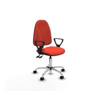 Piqueras y Crespo - Chaise de bureau rembourrée Algarra, opérationnelle avec accoudoirs fixes, mécanisme asynchron, dossier réglable en hauteur, idéal pour le bureau et une utilisation économique.