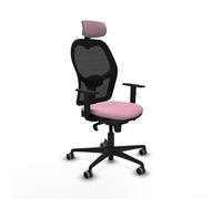 Piqueras y Crespo Chaise de bureau rembourrée avec accoudoirs réglables, tête de lit 2D, appui lombaire 1D, dossier fixe, mécanisme synchronisé 5 positions, 120 kg, 24 heures, couleur classique