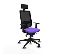 Piqueras y Crespo Chaise de bureau statique Hornas, idéale pour l'apprentissage, avec accoudoirs 1D, tête de lit fixe, soutien lombaire 1D et dossier réglable en hauteur.