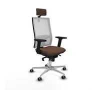 Piqueras y Crespo Chaise de bureau tapissée au four : idéale pour 24 heures d'utilisation, avec dossier réglable en hauteur, accoudoirs 2D et mécanisme synchrone 5 positions, filles