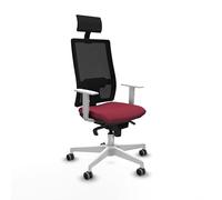 Piqueras y Crespo Chaise de four avec tête fixe et soutien lombaire 1D, dossier réglable en hauteur, accoudoirs blancs, idéale pour travail industriel et réception de bureau en couleur attrayante