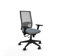 Piqueras y Crespo Chaise de studio avec roulettes, four : élégante et réglable en hauteur, avec accoudoirs 3D et support lombaire 1D, idéale pour un bureau de style industriel de couleur poilue