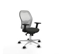 Piqueras y Crespo Chaise ergonomique pour travail à domicile, réglable, avec dossier fixe, soutien lombaire 1D, bras 2D, mécanisme synchronisé 5 positions, jusqu'à 120 kg, 8 heures d'utilisation