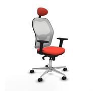 Piqueras y Crespo Chaise Jorquera avec tête fixe et soutien lombaire 1D, dossier fixe, accoudoirs 2D, mécanisme synchrone 5 positions, idéal pour 8 heures d'utilisation et poids maximum de 120 kg en